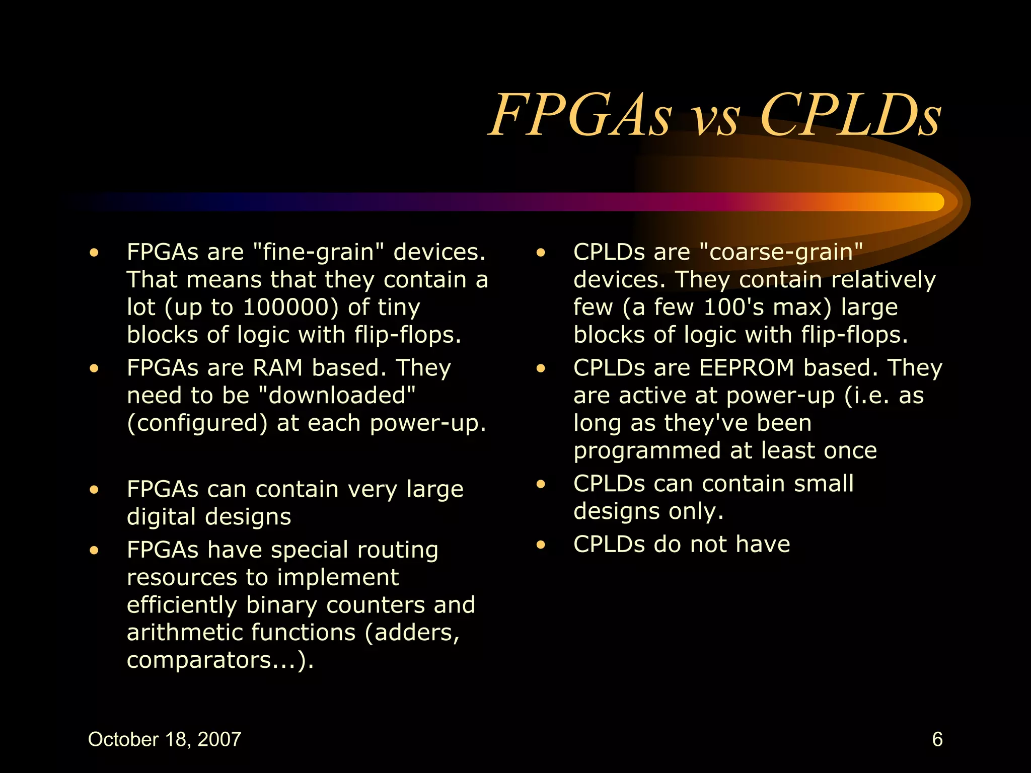 FPGAs : An Overview