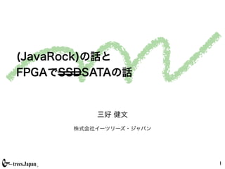 (JavaRock)の話と
FPGAでSSDSATAの話
三好 健文
株式会社イーツリーズ・ジャパン
1
 