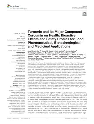 Turmeric and Its Major Compound Curcumin on Health: Bioactive Effects ...