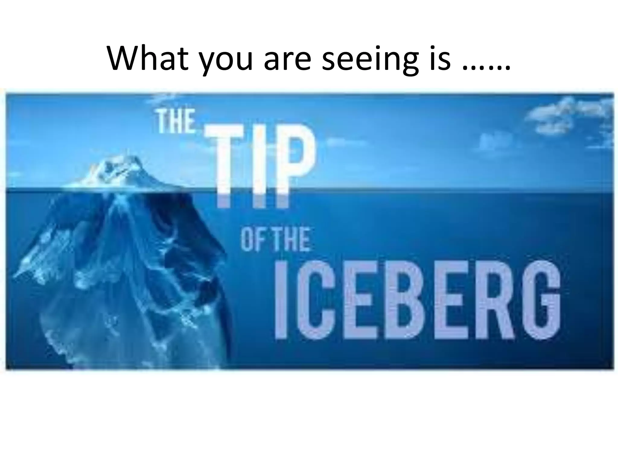 What you are seeing is ……
 