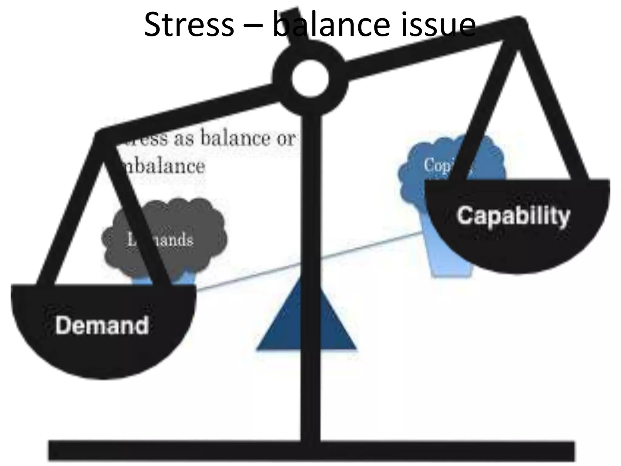 Stress – balance issue
 