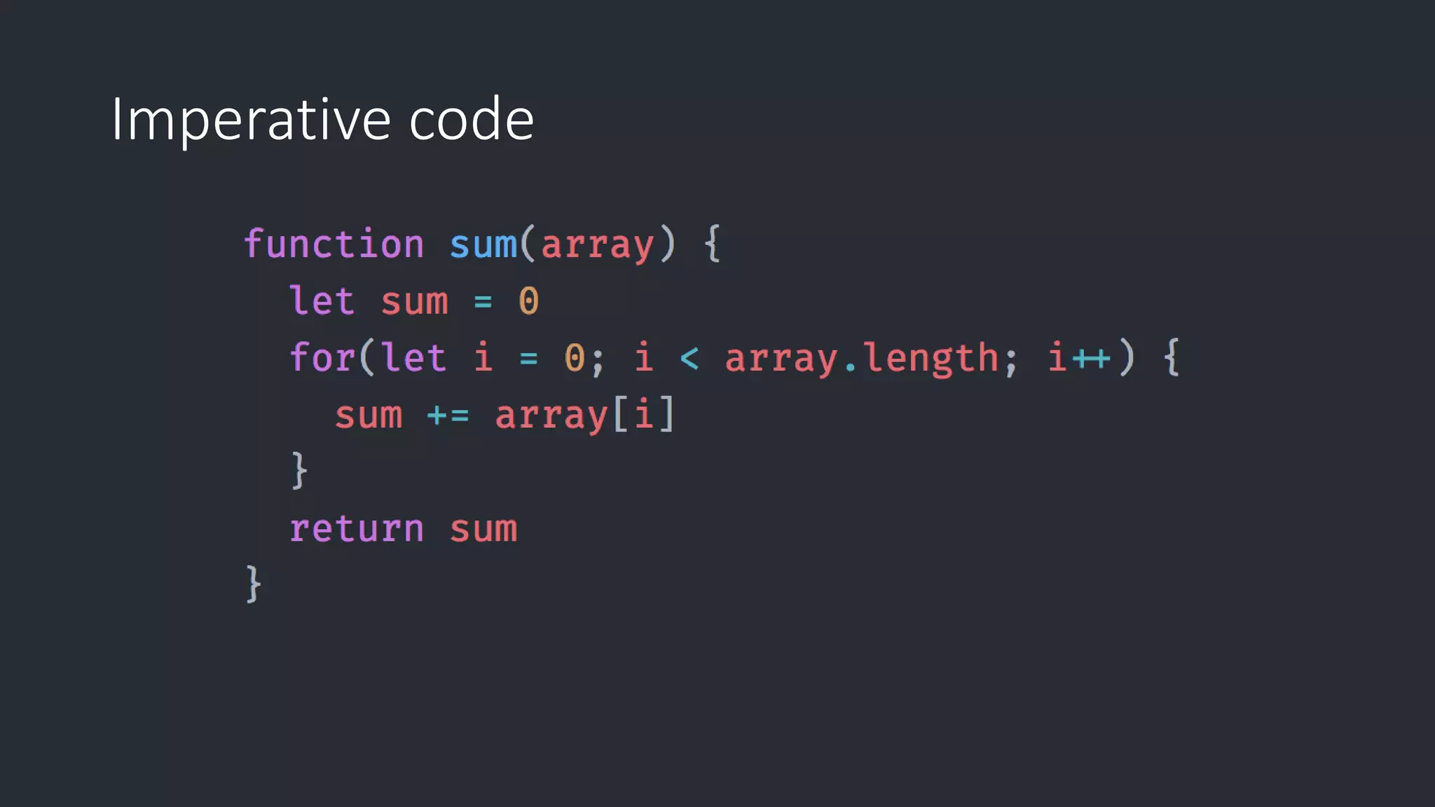 Imperative code 