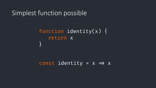 Simplest function possible
 