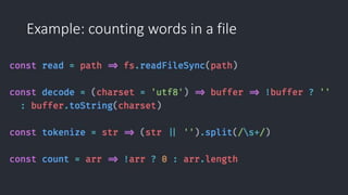 Example: counting words in a file
 