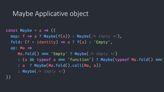 Maybe Applicative object
 