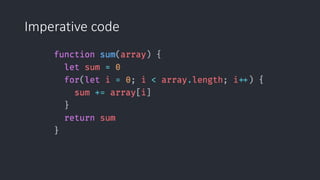 Imperative code
 