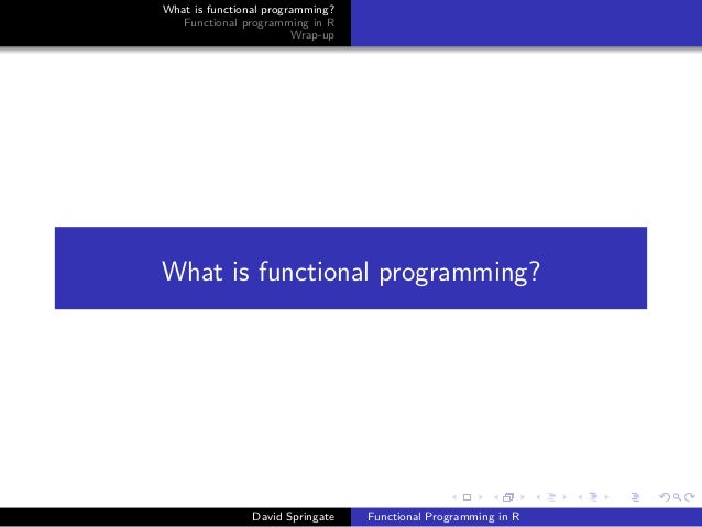Functional Programming in R