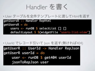 Handler 
? User   Ʃ`֥ȫƥץ`Ȥ˶ɤHtml򷵤




? UserId   ǥ쥳` Json 򷵤(o404)
 