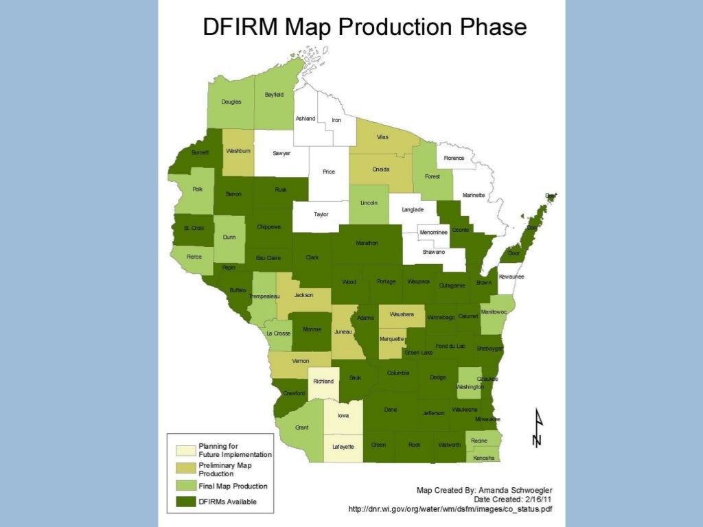 Floodplain Mapping Status in Wisconsin