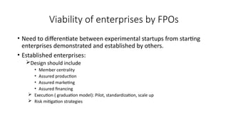 Execution Viability FPO_Viability.pptx on sustainable agriculture | PPTX