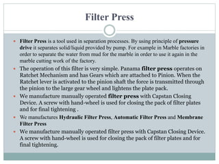 Working Principle Of Filter Press