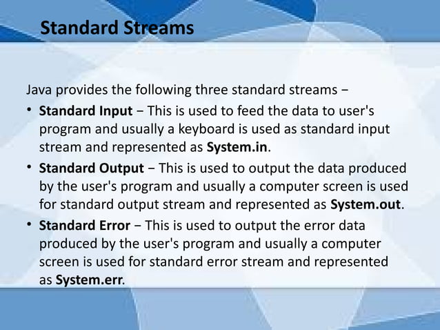 input/ output in java | PDF