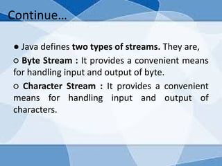 input/ output in java | PPT