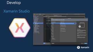 Develop
Xamarin Studio
 