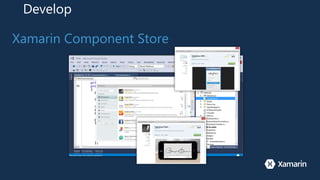 Develop
Xamarin Component Store
 