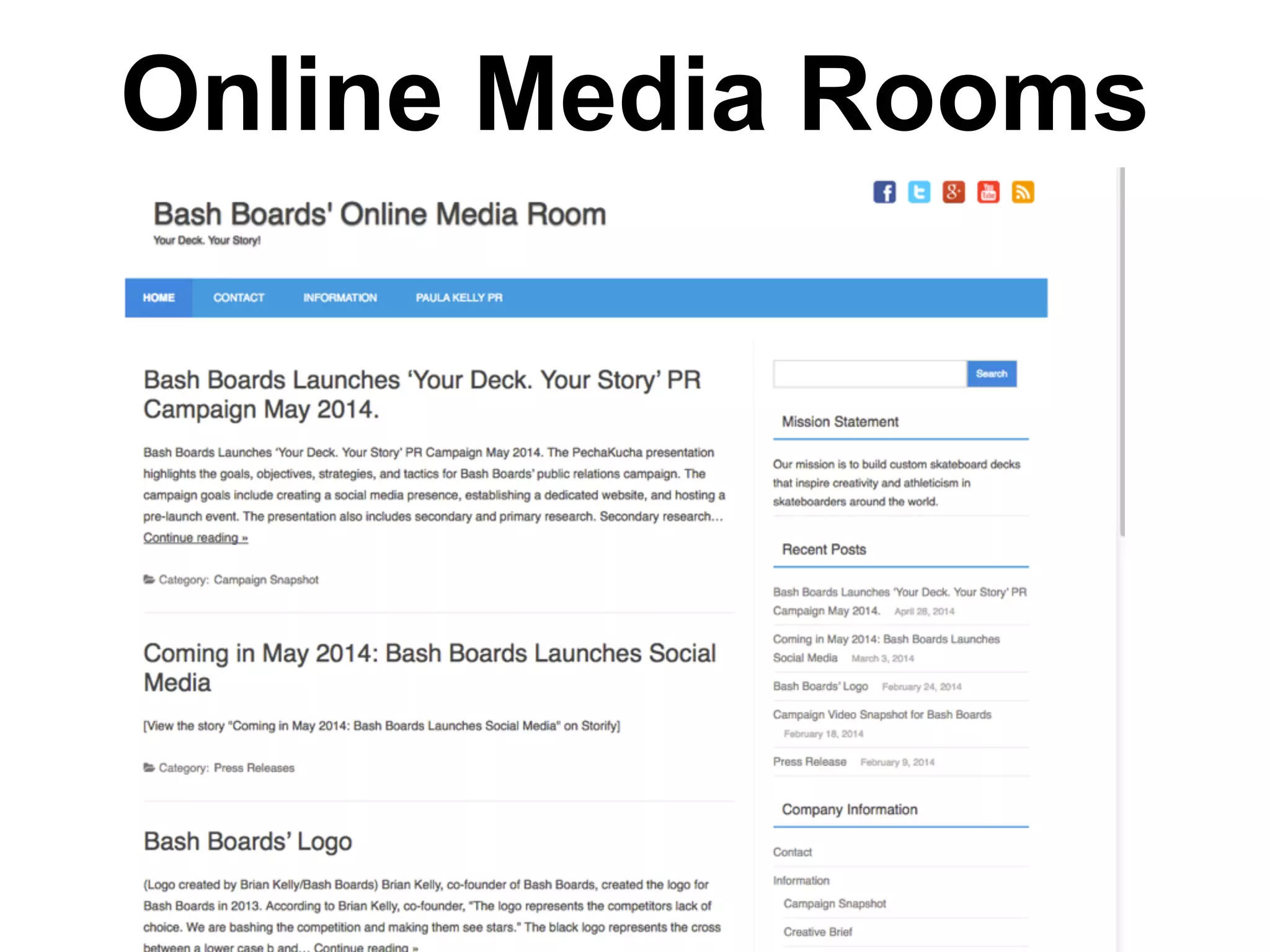Online Media Rooms
 