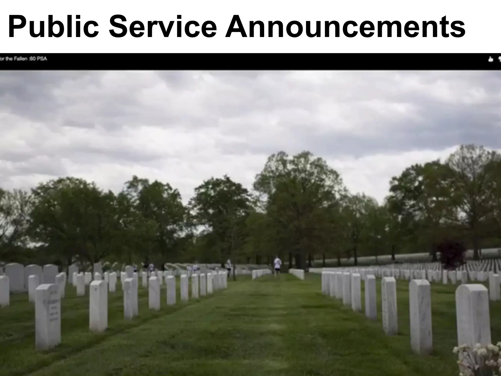 Public Service Announcements
 