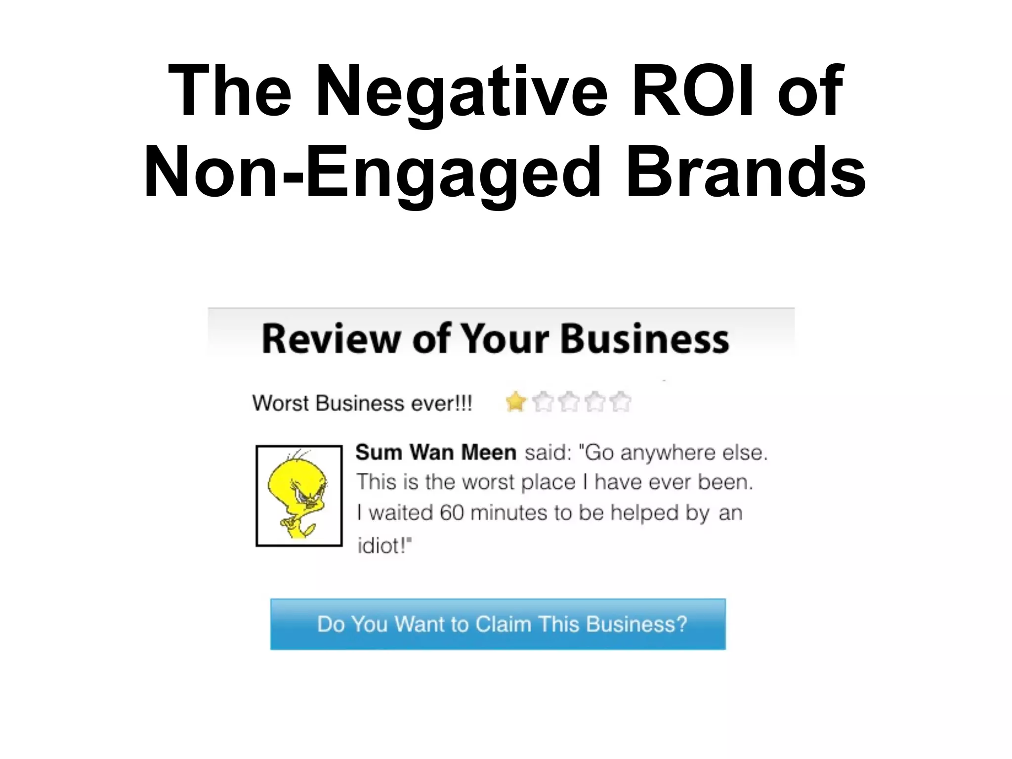 The Negative ROI of
Non-Engaged Brands
 
