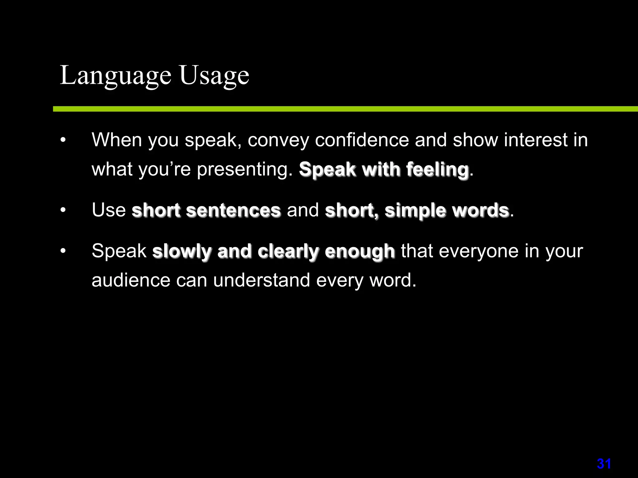 Make your bullet points consistent in structure