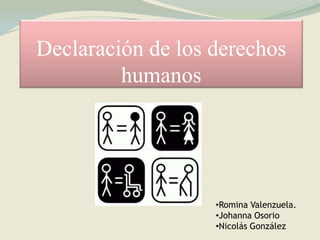 Declaración de los derechos humanos ,[object Object]