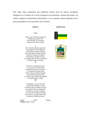 PROVINCIA DE ORELLANA