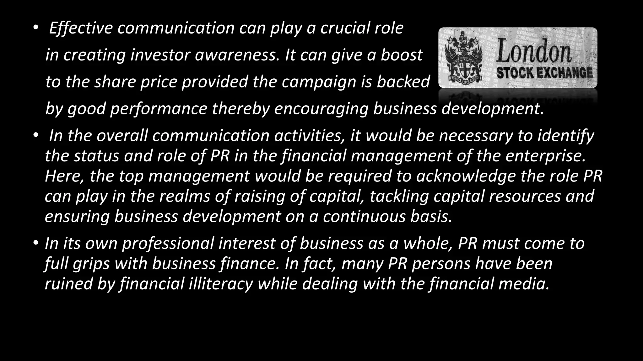 Financial Public Relations,introduction,publics,role of financial PR | PPTX