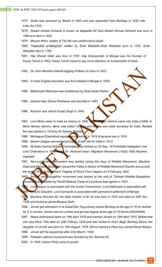 FPSCOTS FIA solved mcqs.pdf | Islam | Religion & Spirituality