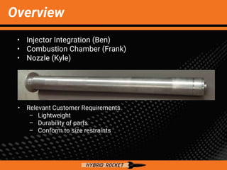 Rocket Injector Sizes Hybrid Rocket Final Presentation | PPTX