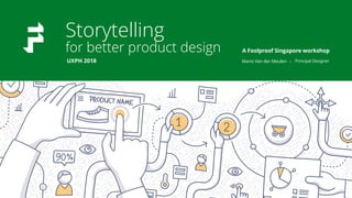 Storytelling 
for better product design
Mario Van der Meulen • Principal Designer
A Foolproof Singapore workshop
UXPH 2018
 