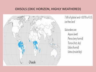 OXISOLS (OXIC HORIZON, HIGHLY WEATHERED)
 