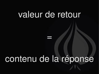 valeur de retour = contenu de la réponse 