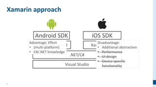 6
Xamarin approach
 