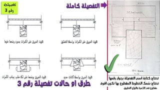 تعقيب على تمرين الاسقف الخشبية - انشاء معمارى 2