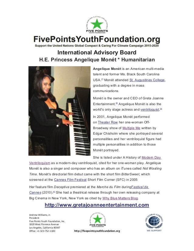 Five Points Youth Foundation Goodwill Ambassador H.E. Princess