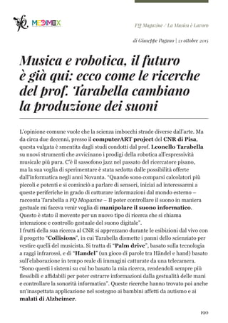 Fq Magazine - La Musica è lavoro / Medimex