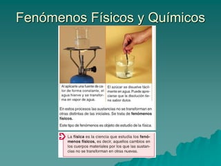 Fenómenos Físicos y Químicos