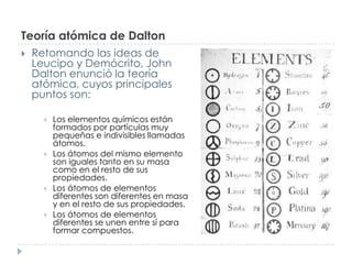 Teoría atómica de Dalton


Retomando las ideas de
Leucipo y Demócrito, John
Dalton enunció la teoría
atómica, cuyos princ...