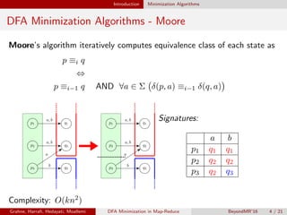 DFA Minimization in Map-Reduce | PDF
