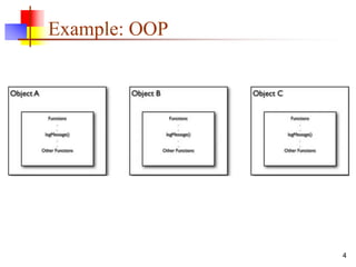 Example: OOP
4
 