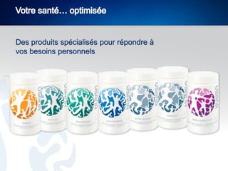 Des produits spécialisés pour répondre à
vos besoins personnels

 