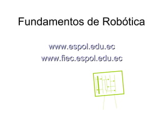 Fundamentos de Robótica www.espol.edu.ec www.fiec.espol.edu.ec 