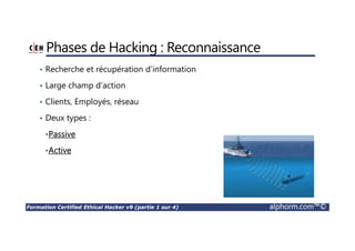 Formation Certified Ethical Hacker v9 (partie 1 sur 4) alphorm.com™©
Mes formations sur Alphorm
 