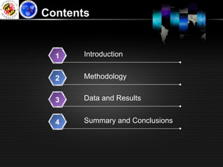 Contents


  1    Introduction


  2    Methodology


  3    Data and Results


  4    Summary and Conclusions
 