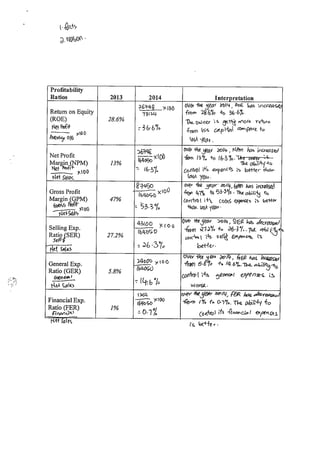 Financial Ratio Analysis