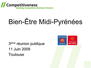 Bien-Être Midi-Pyrénées


3ème réunion publique
11 Juin 2009
Toulouse
 