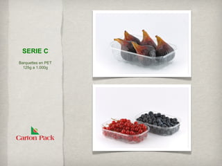 SERIE C
Barquettes en PET
  125g a 1.000g
 