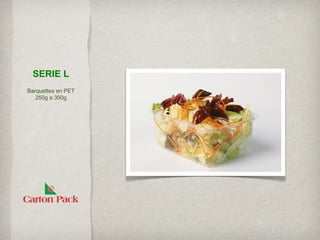 SERIE L
Barquettes en PET
   250g a 300g
 
