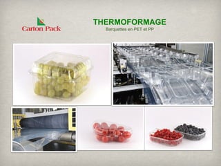 THERMOFORMAGE
  Barquettes en PET et PP
 
