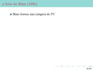 14/24
a ficha do Blass (1995)
Blass chamou essa categoria de PV
14 / 24
 