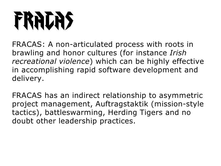 Fracas case study picture